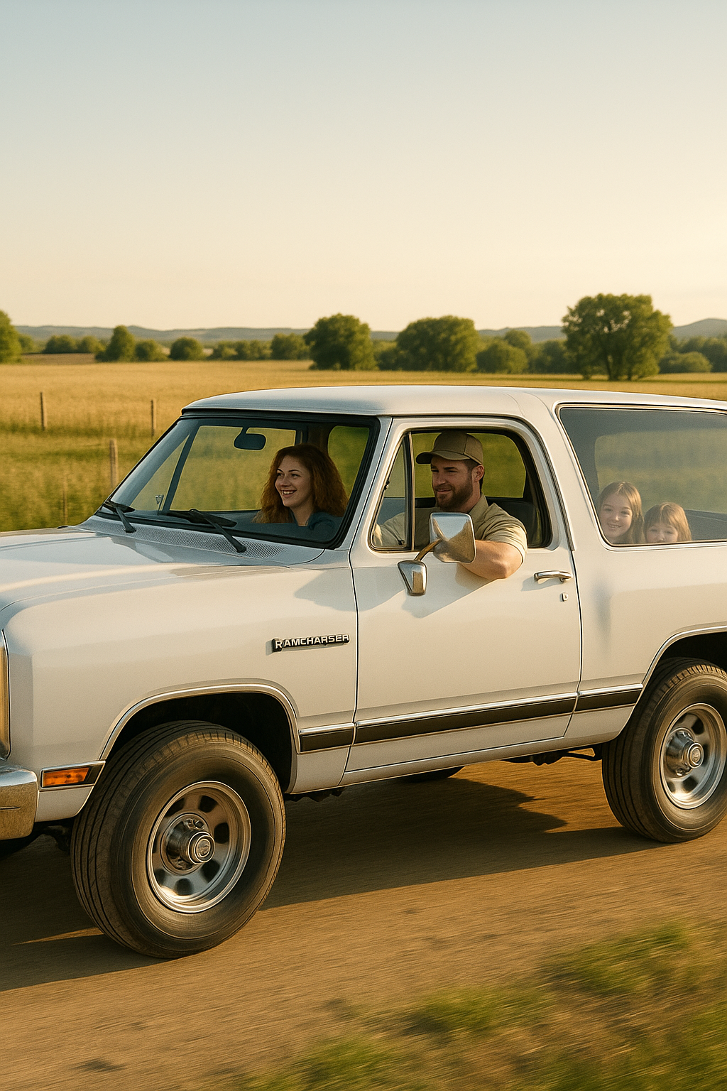 The Rider family on the road