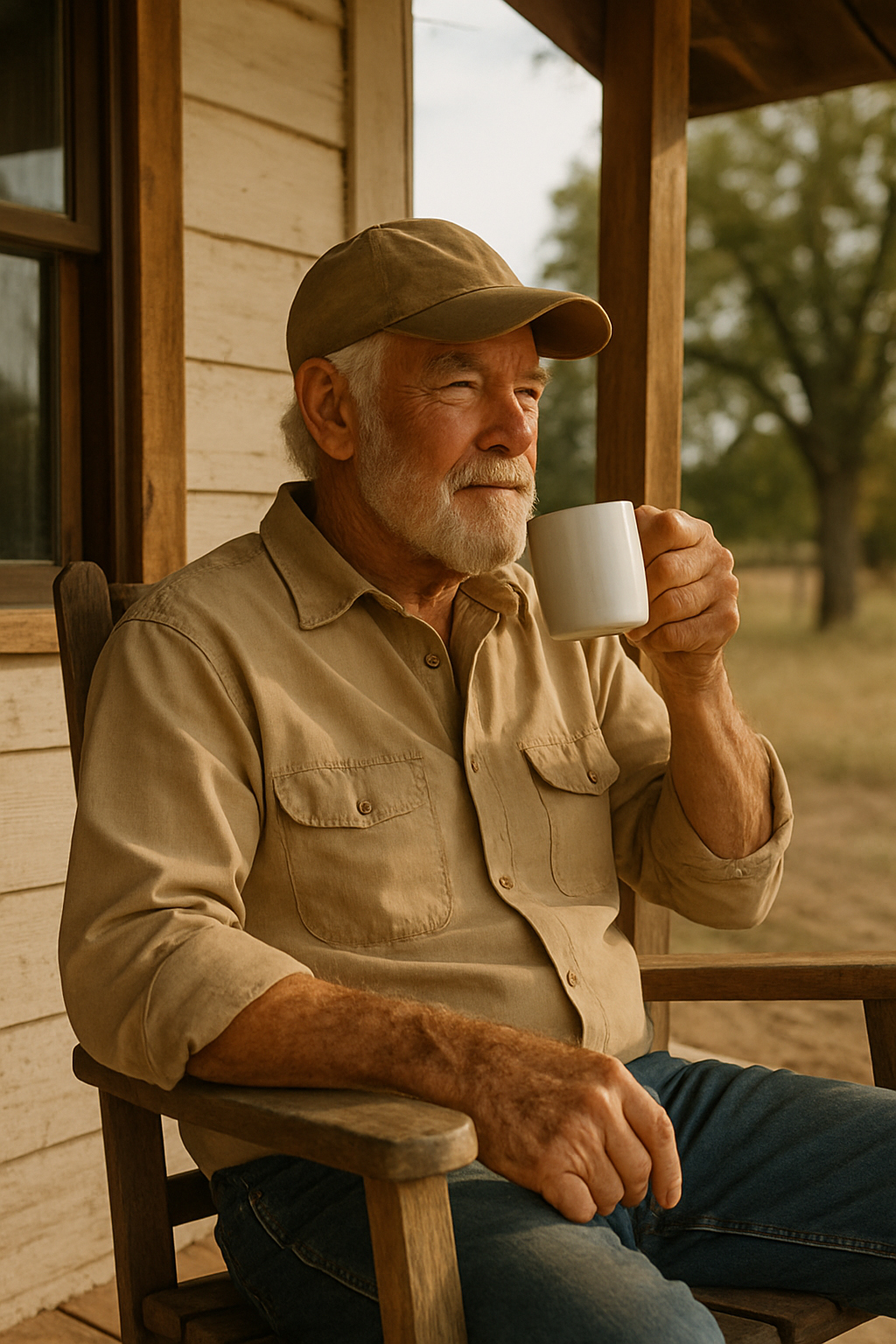 Final scene - Dave on his porch